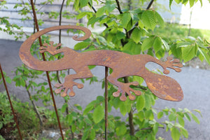 Gartendeko Metallfigur - Gecko